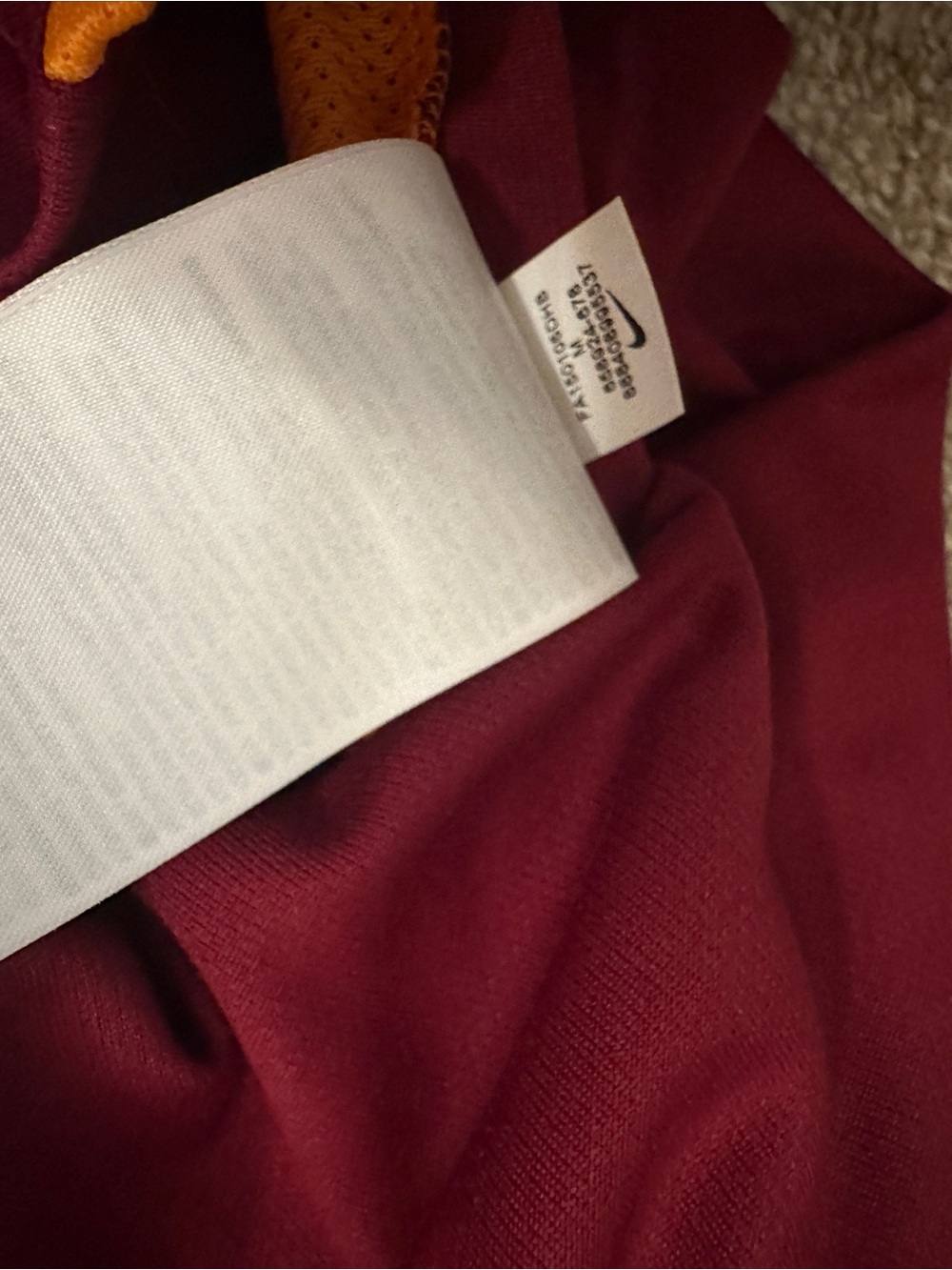 Nike Men's AS Roma Maroon & Gold Football Soccer Jersey - Picture 8 of 8